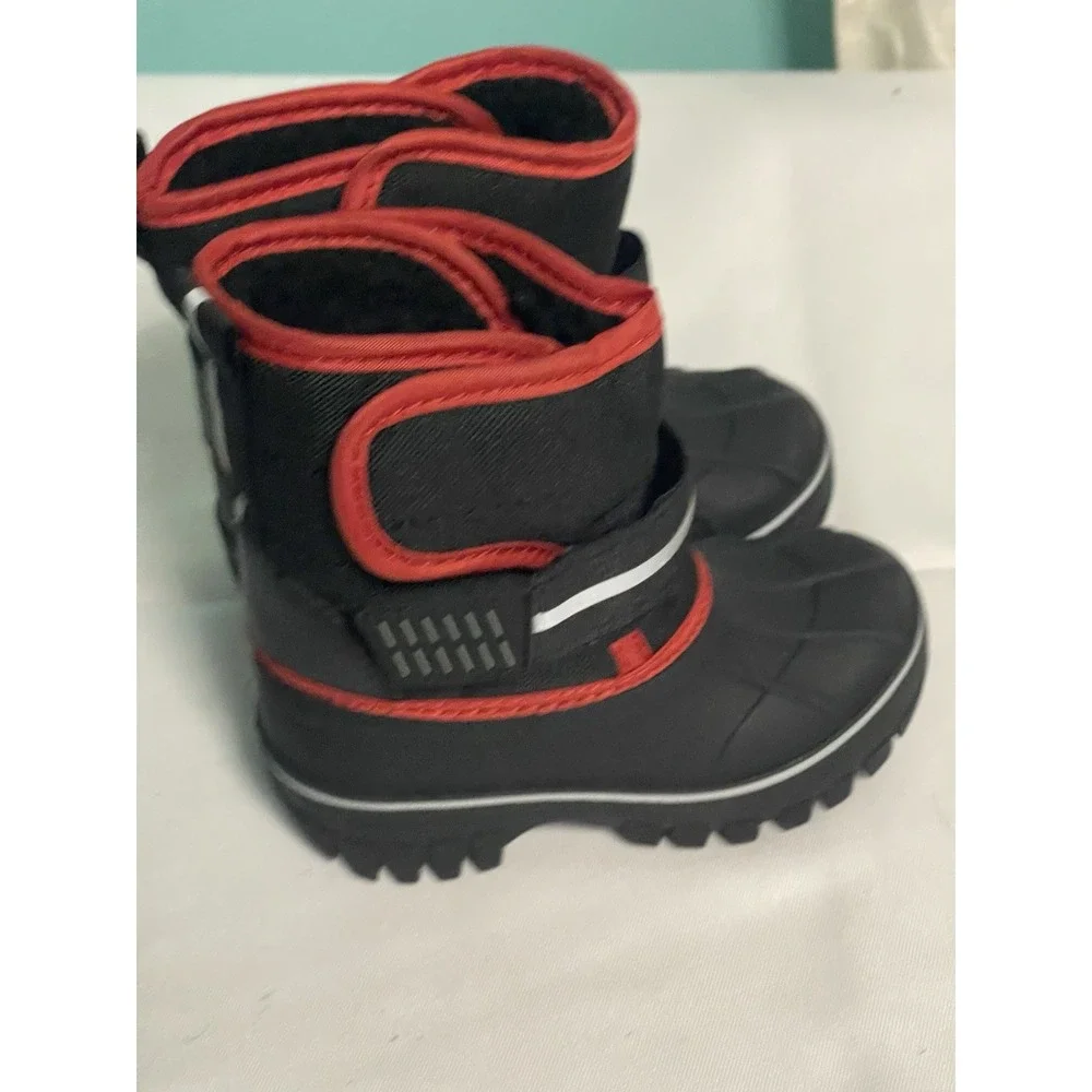 London Fog Collection Baby Toddler Size 6 Black Pull Winter Snow Boots‎ Bin4